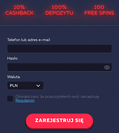 Formularz rejestracyjny